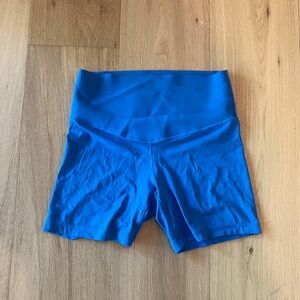 Aerie blue 3 in spandex Pilates shorts